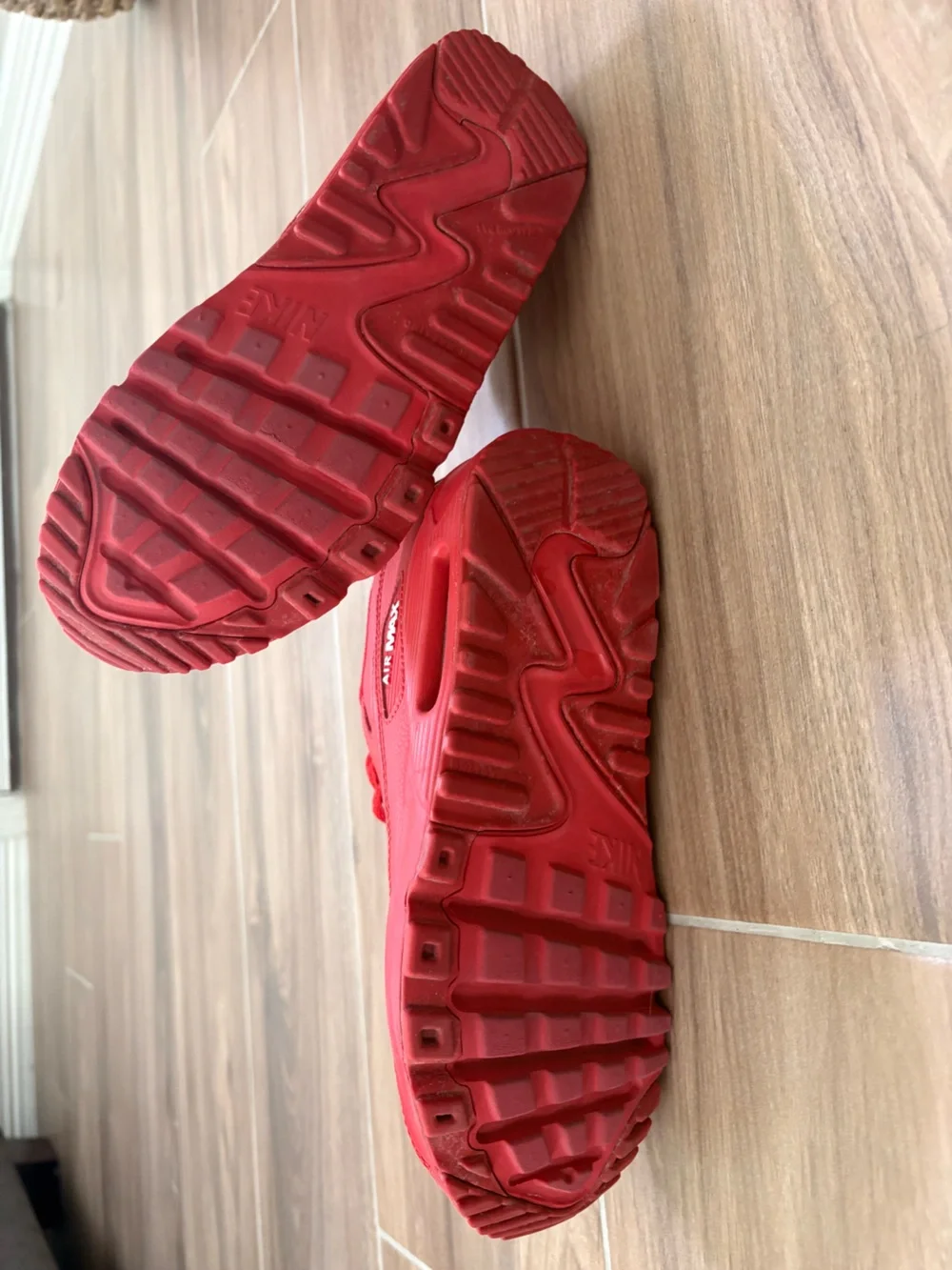 Nike Kids Red Air Max Sneakers Size 4.5Y - Used